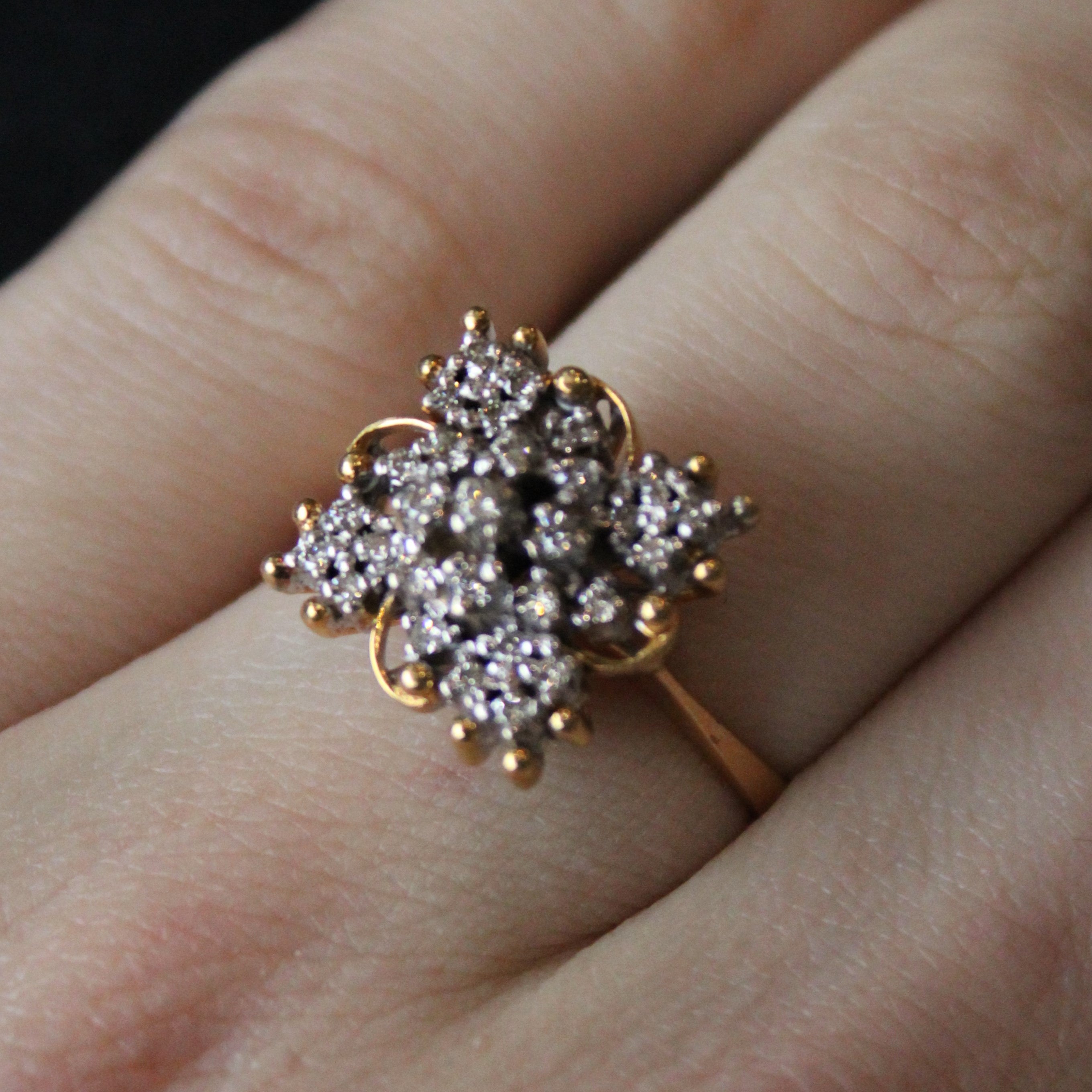 Diamond High Set Cocktail Ring | 0.30ctw | SZ 8 |