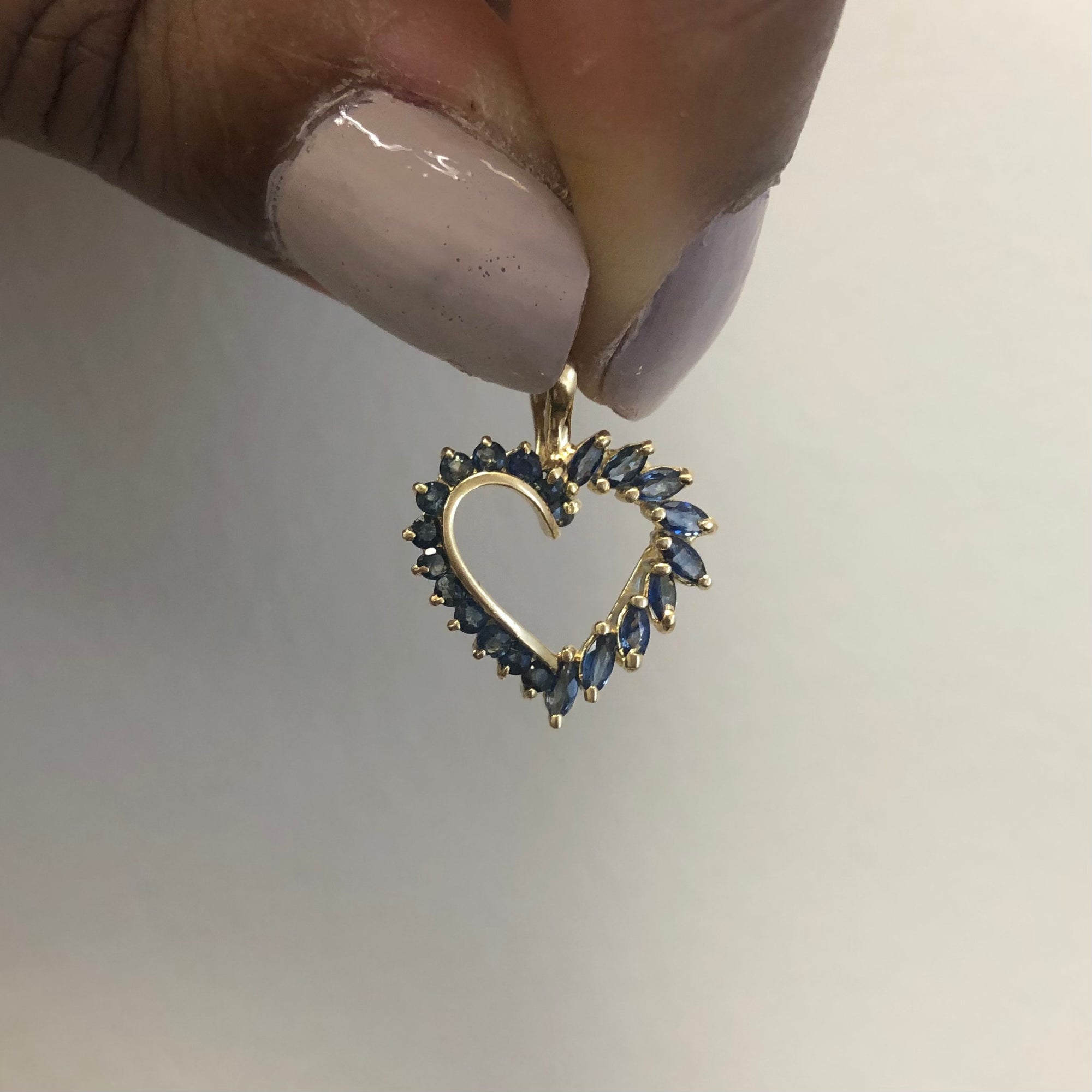 Blue Sapphire Heart Pendant | 0.75ctw |
