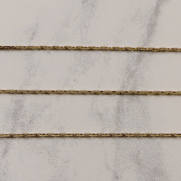 10k Yellow Gold Elongated Cable Chain | 32