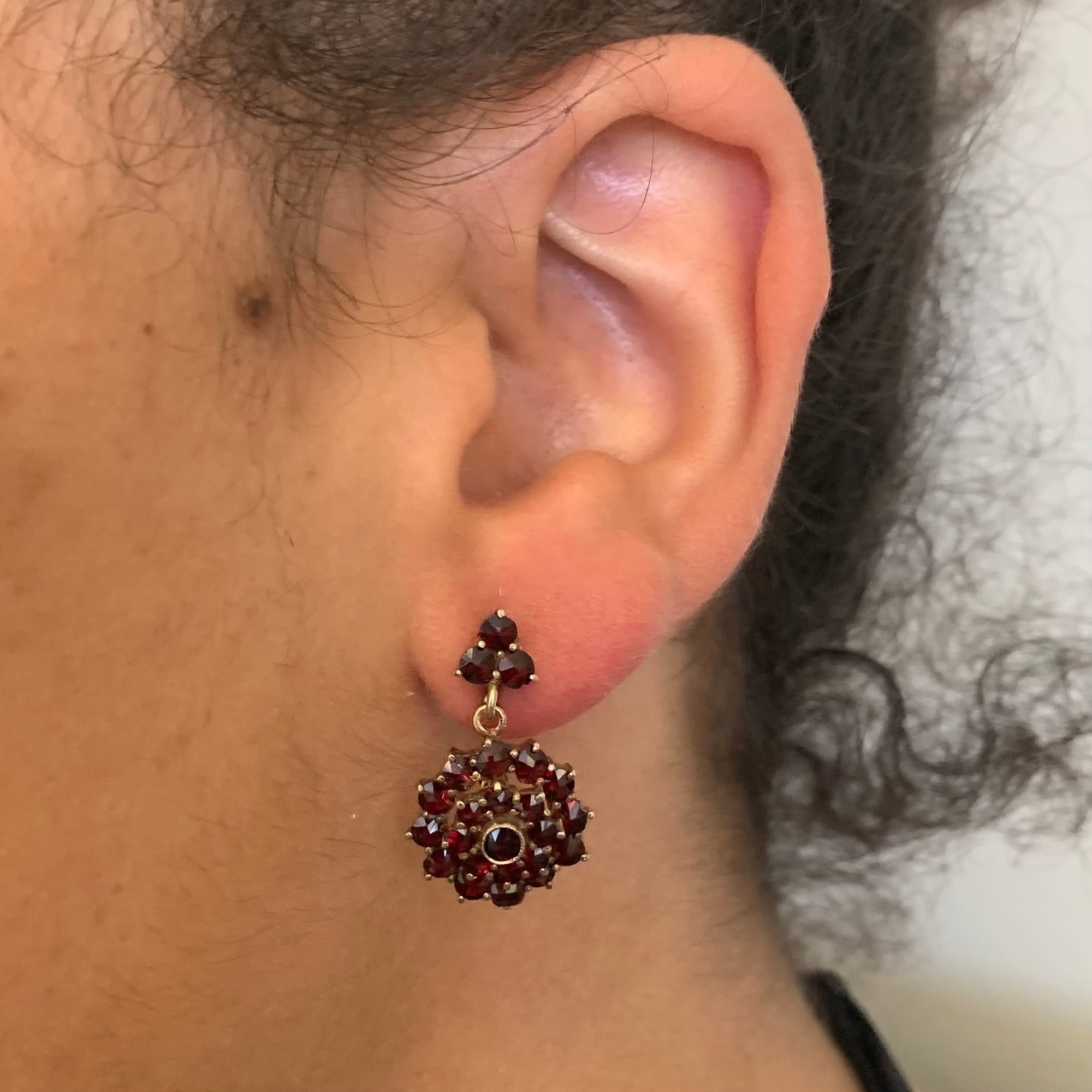 Silver and Gold Garnet Earrings | 5.00 ctw