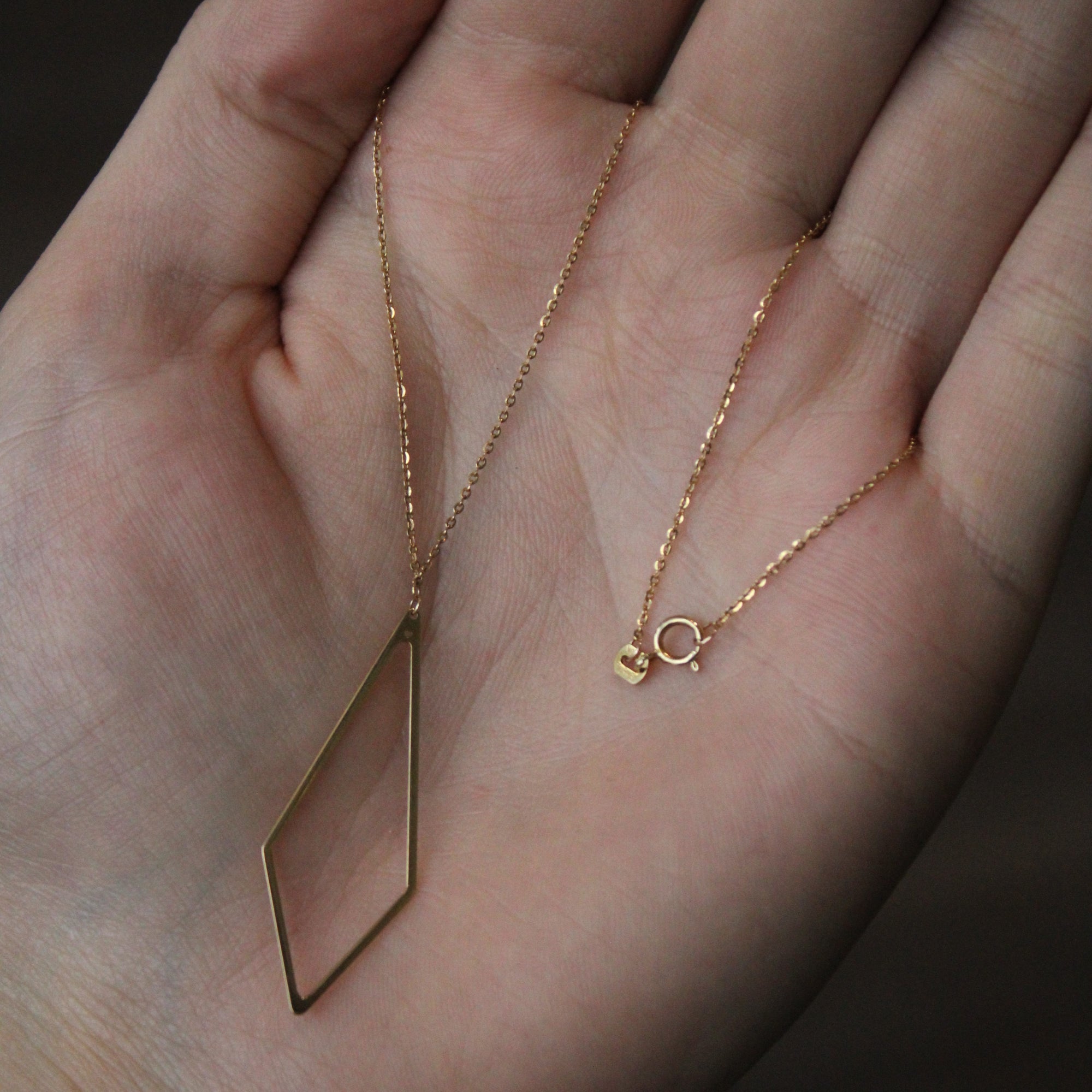 10k Yellow Gold Pendant Necklace | 18