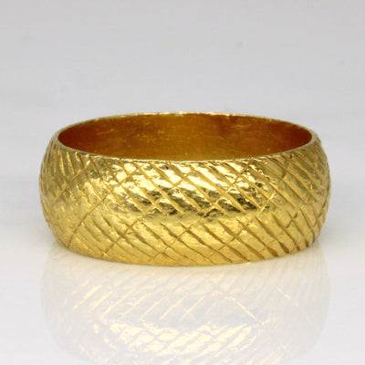 22k Yellow Gold Textured Band | SZ 5.5 |