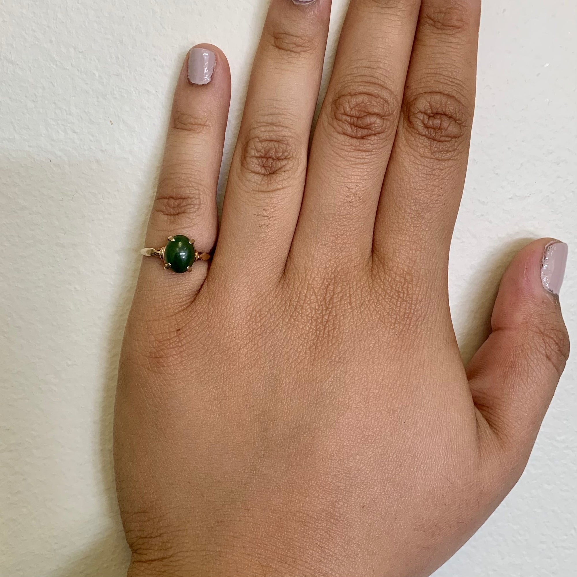 Nephrite Jade Cabochon Ring | 1.50ct | SZ 4.75 |