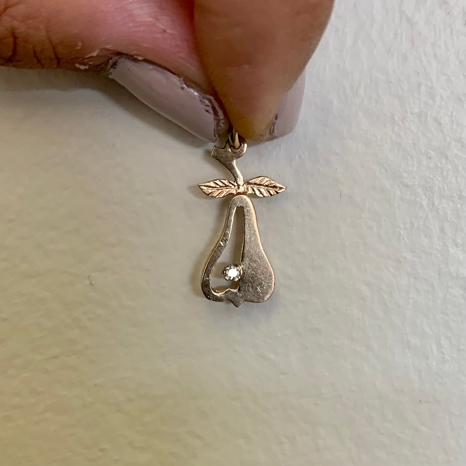 Diamond Pear Pendant | 0.01ct |