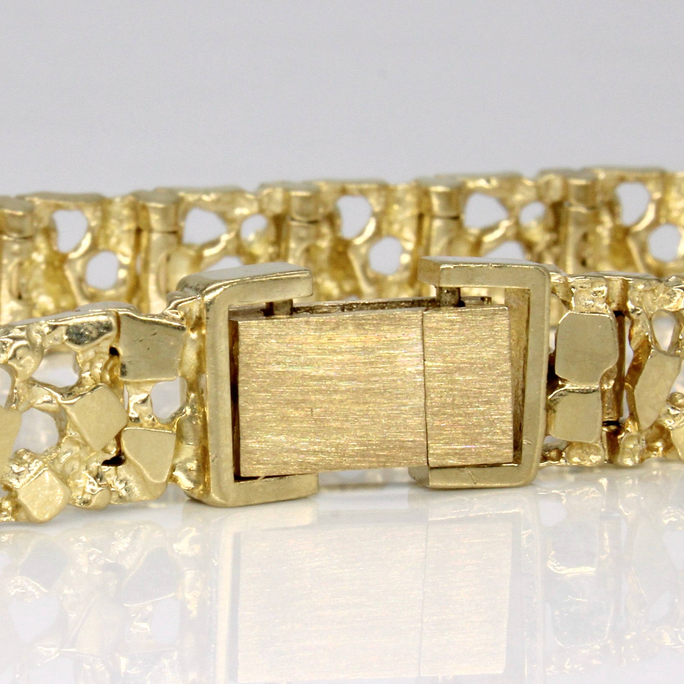 10k Yellow Gold Nugget Bracelet | 8.5" |