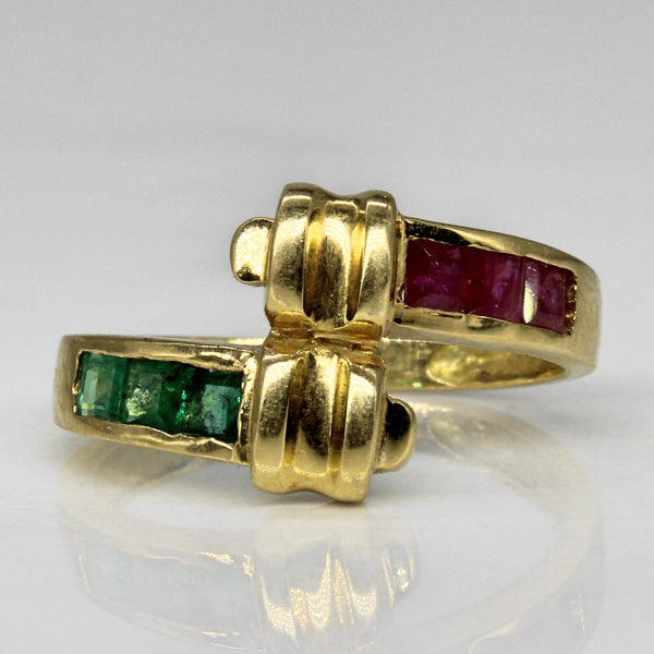 Ruby & Emerald Wrap Ring | 0.27ctw, 0.19ctw | SZ 5.25 |
