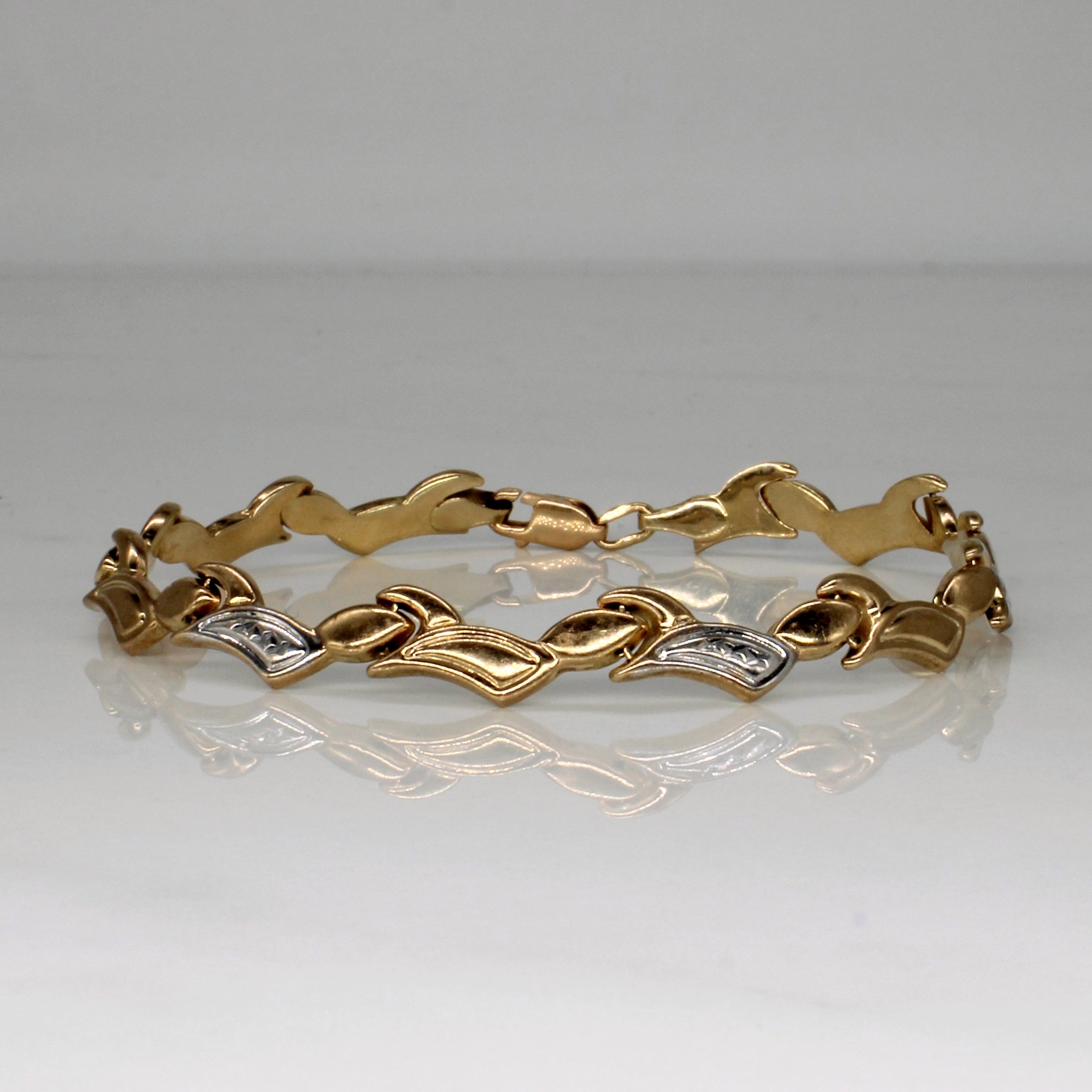 14k Yellow & White Gold Bracelet | 7.5" |