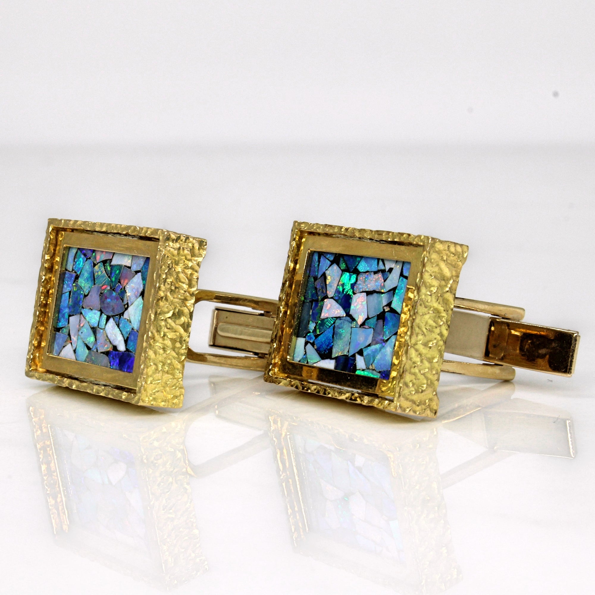 Cavelti' Opal Mosaic Cufflinks | 4.50ctw |