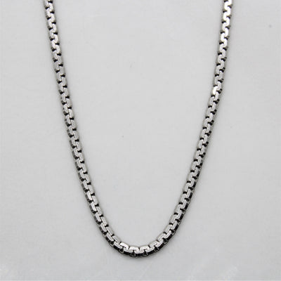 14k White Gold Vintage Italian Serpentine Chain | 26