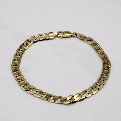 10k Yellow Gold Curb Link Bracelet | 8.5