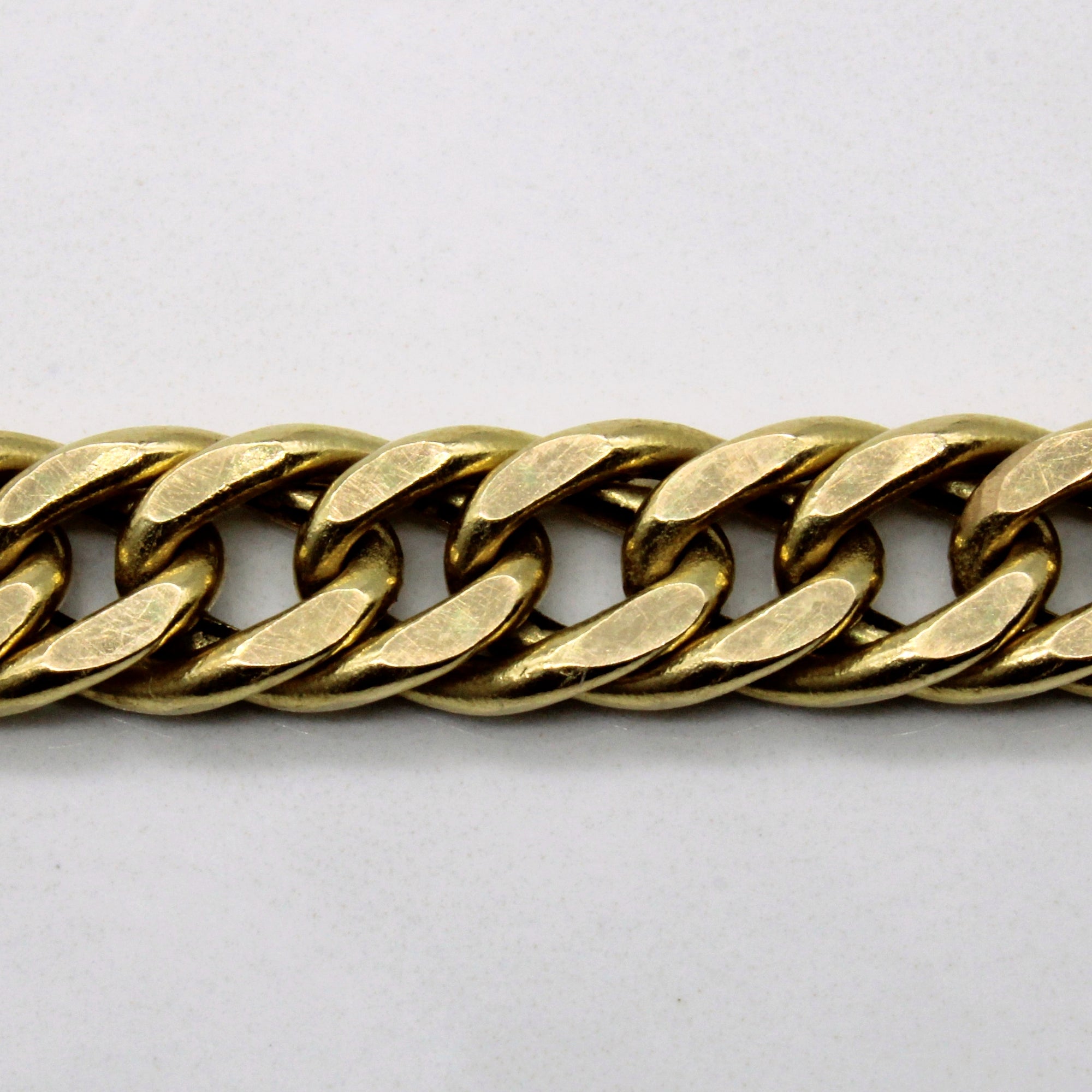 18k Yellow Gold Curb Link Bracelet | 8