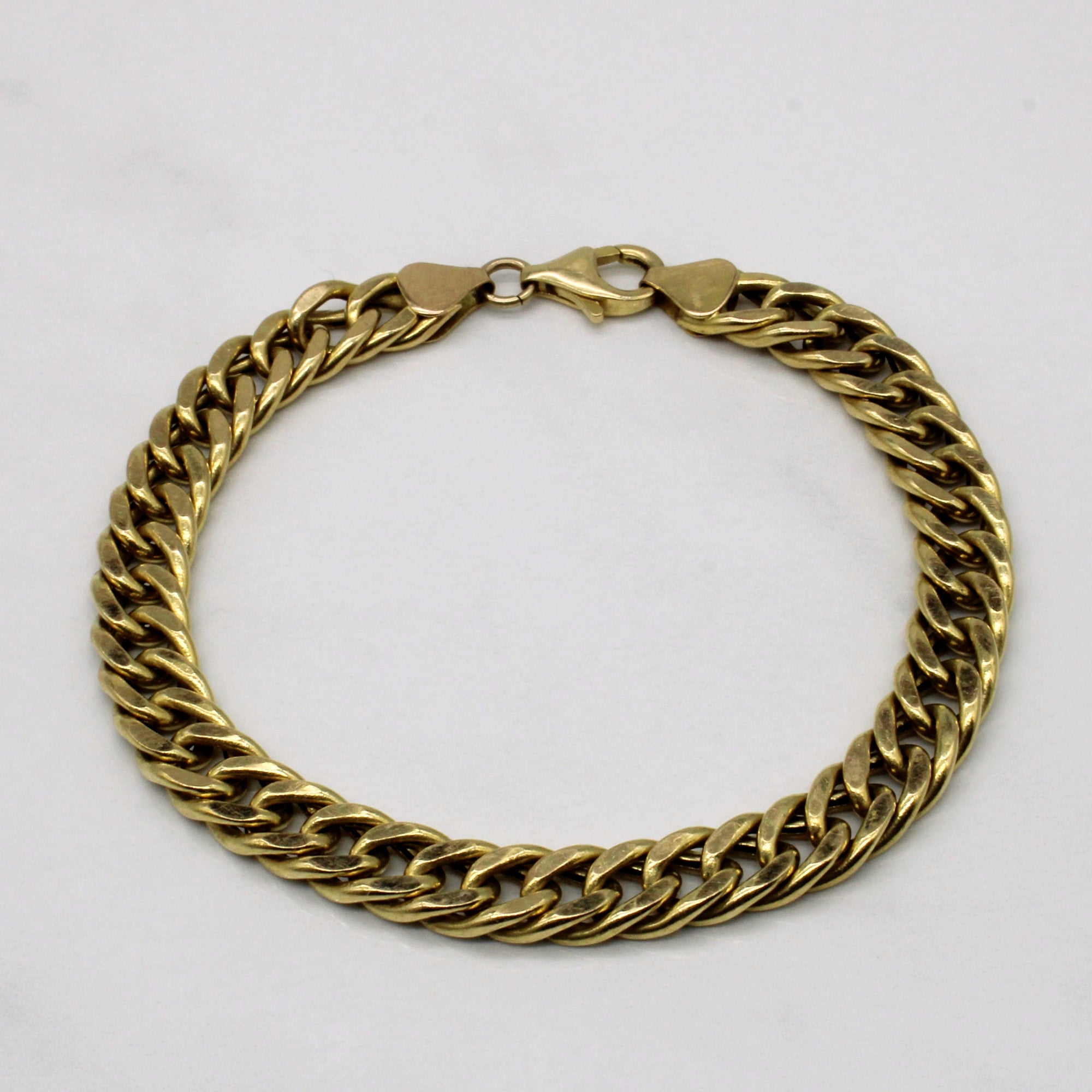 18k Yellow Gold Curb Link Bracelet | 8