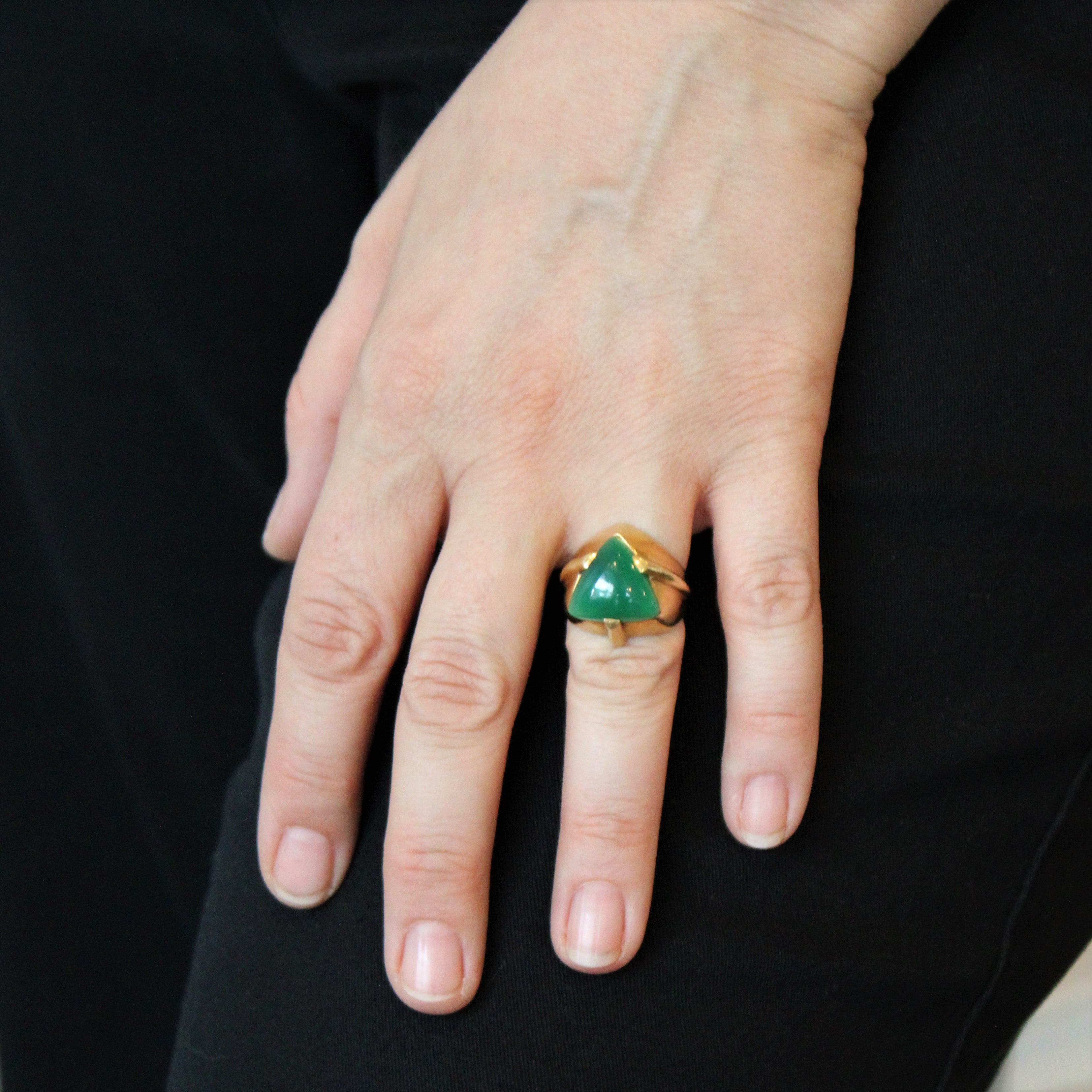 Chrysoprase Cocktail Ring | 6.00ct | SZ 7.25 |