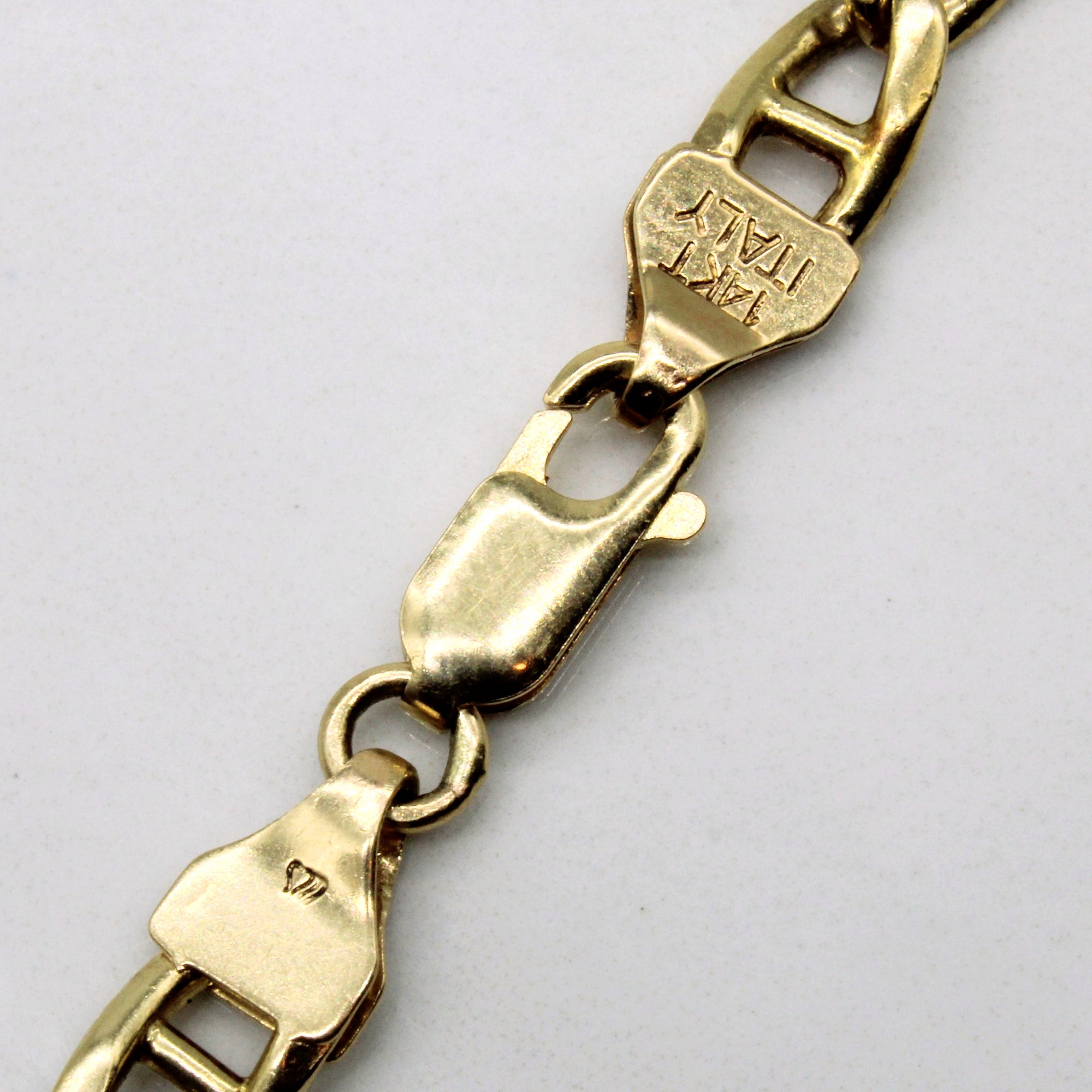 14k Yellow Gold Anchor Link Bracelet | 8.5