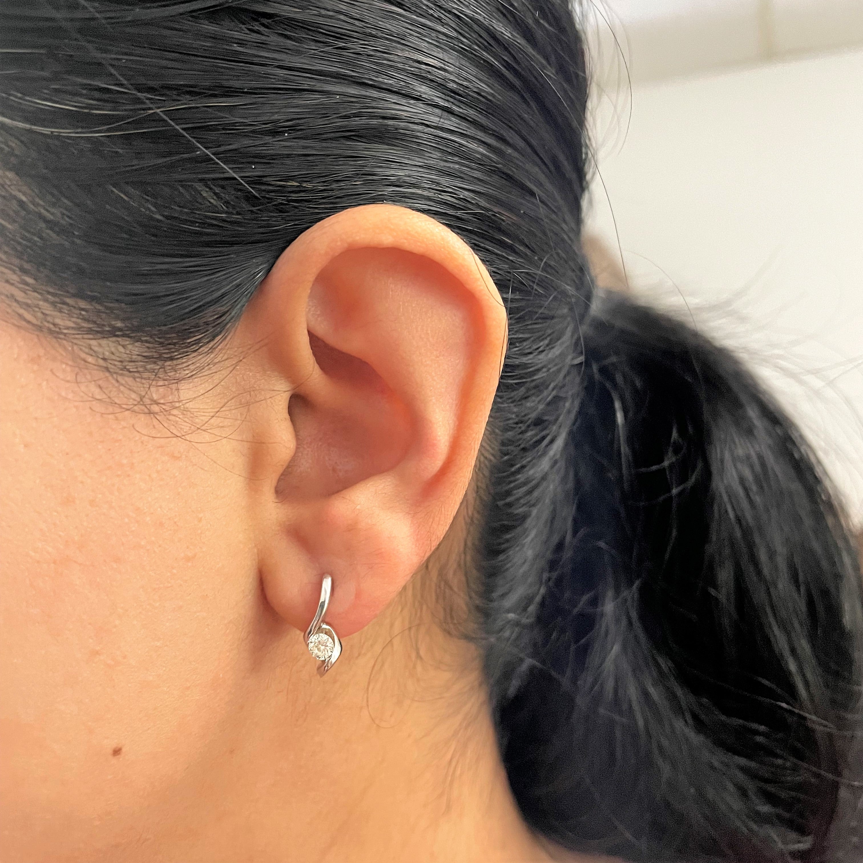 Tension Set Diamond Earrings | 0.32ctw |