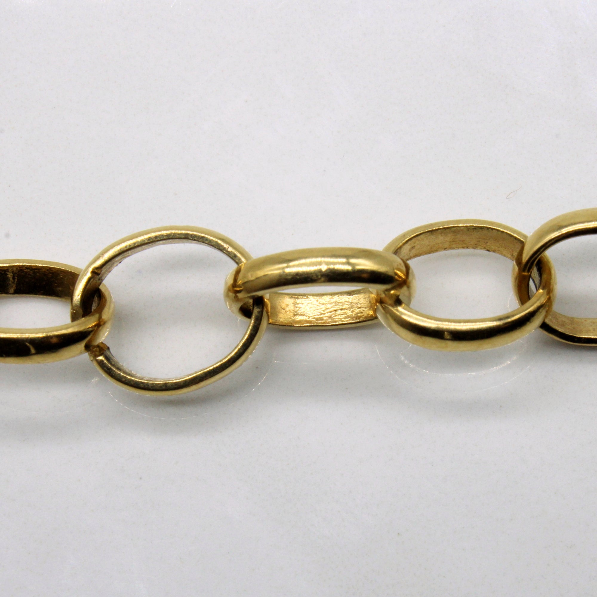 18k Yellow Gold Oval Link Bracelet | 7