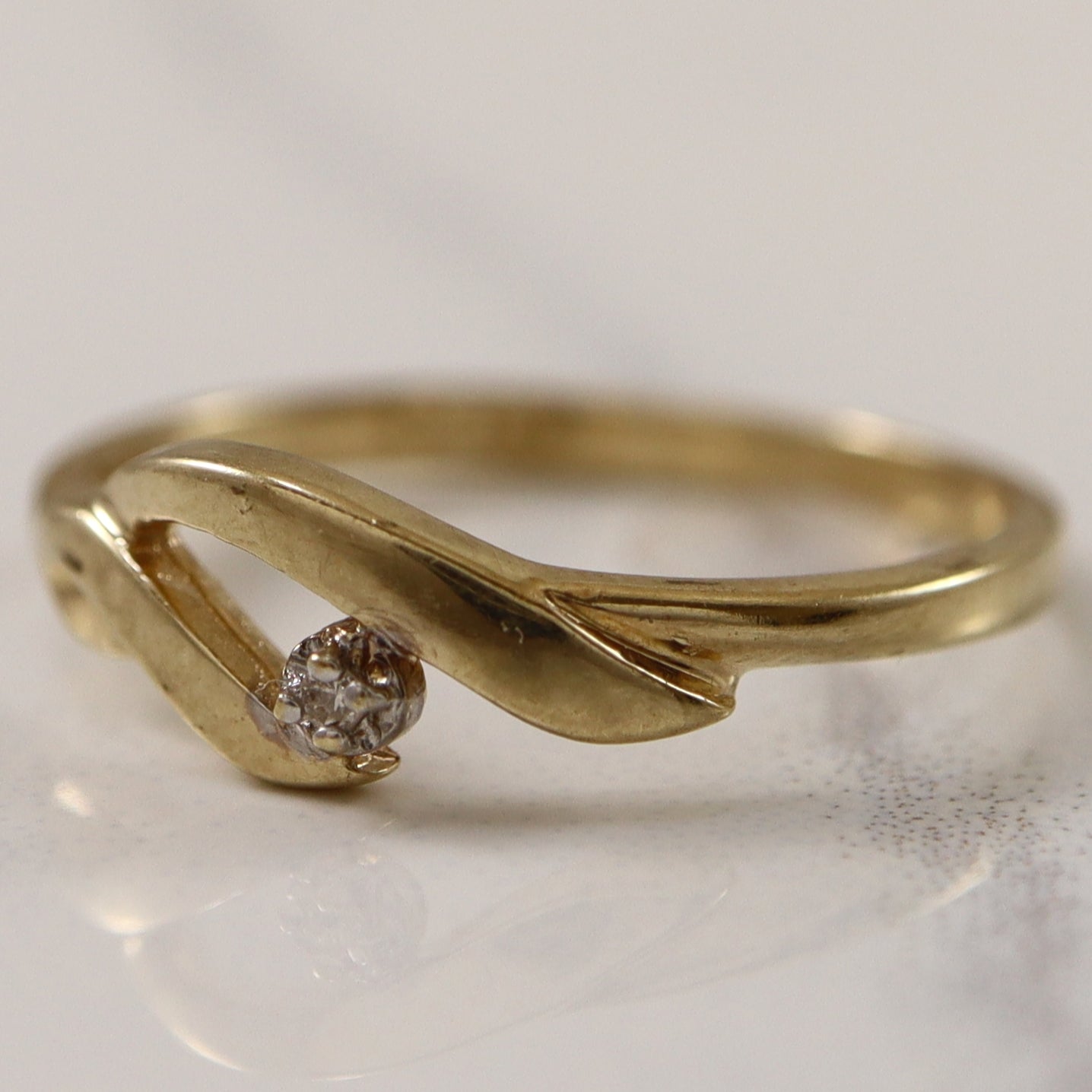 Diamond Bypass Ring | 0.005ct | SZ 5.75 |