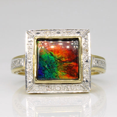 Ammolite & Diamond Cocktail Ring | 1.65ct, 0.04ctw | SZ 11.25 |