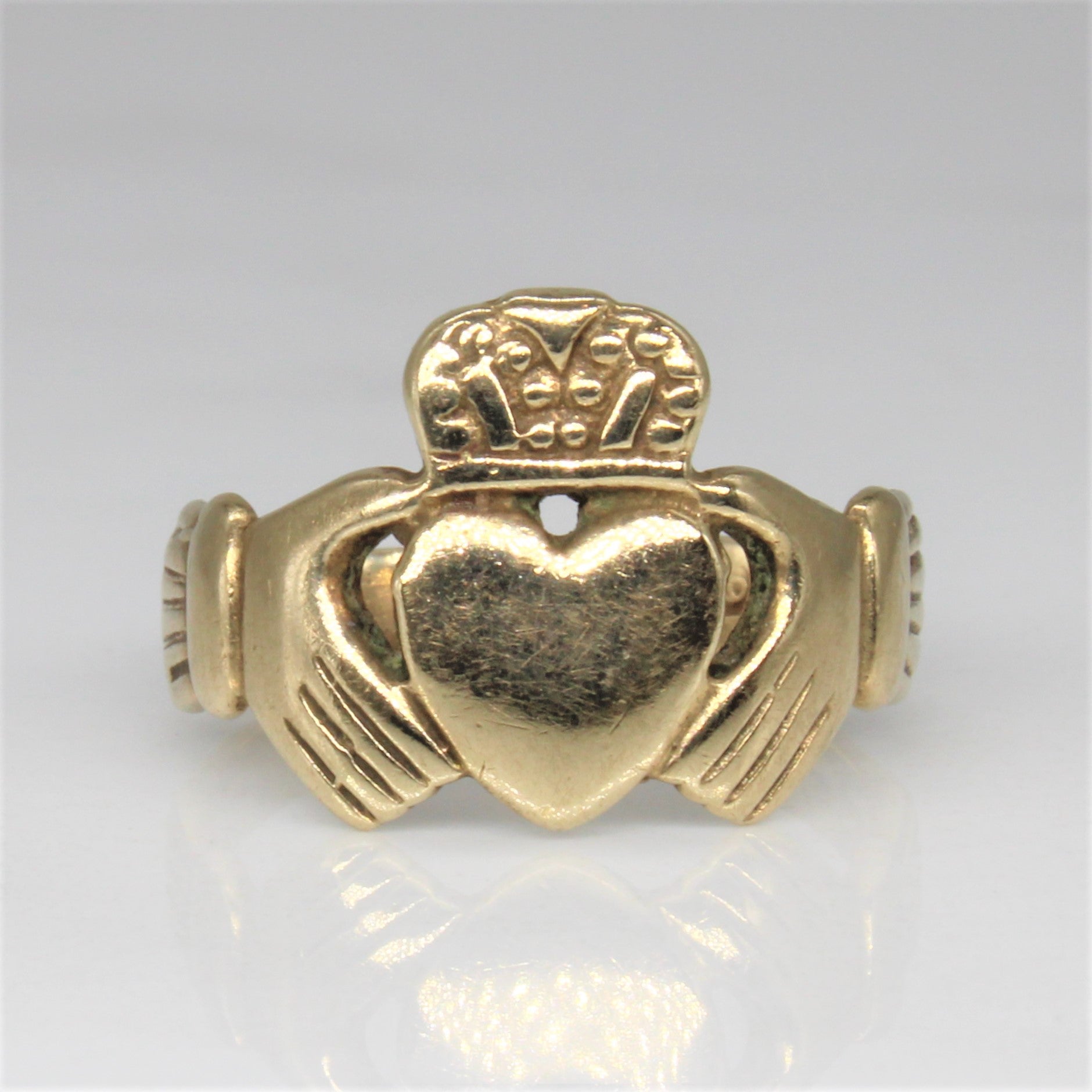 9k Yellow Gold Claddagh Ring | SZ 4.25 |