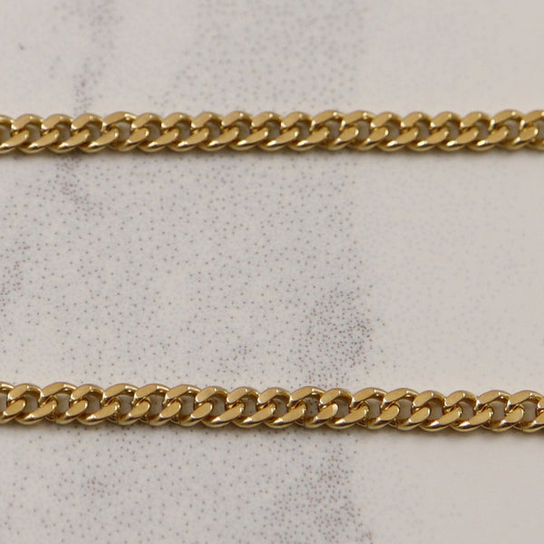 18k Yellow Gold Curb Chain | 21