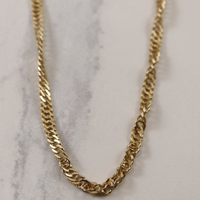 10k Yellow Gold Singapore Chain | 25