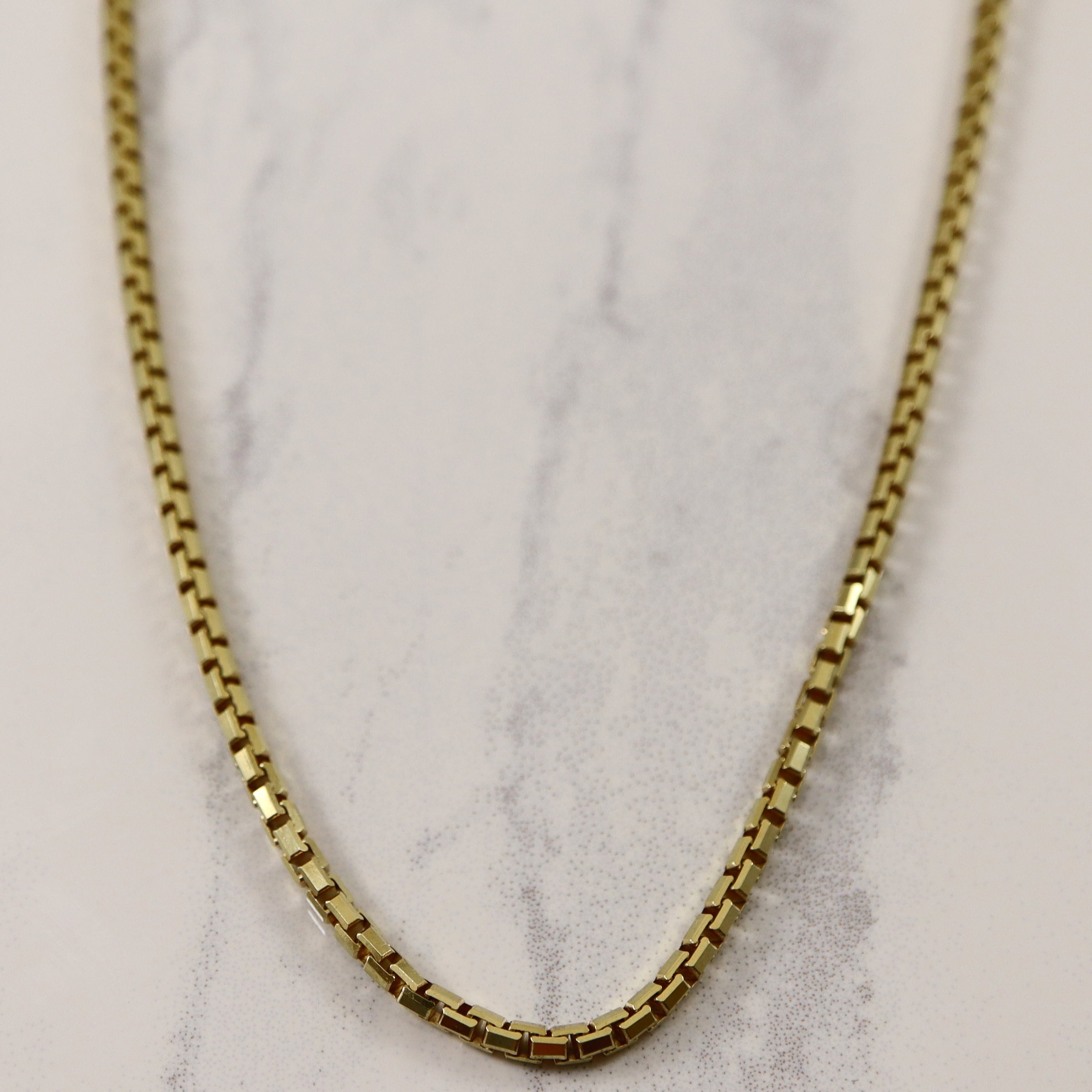 14k Yellow Gold Box Chain | 14.5" |