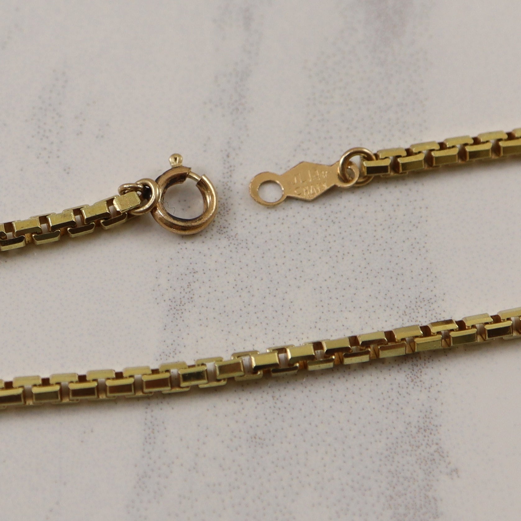 14k Yellow Gold Box Chain | 14.5" |