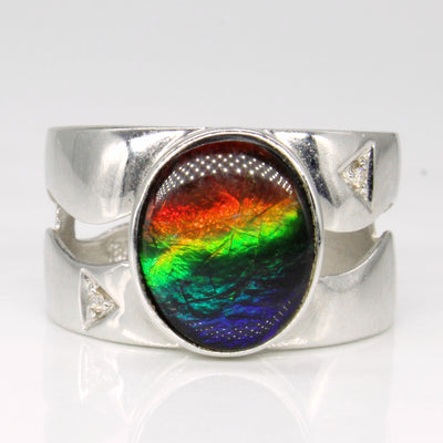 Ammolite & Diamond Cocktail Ring | 2.17ct, 0.01ctw | SZ 6.75 |
