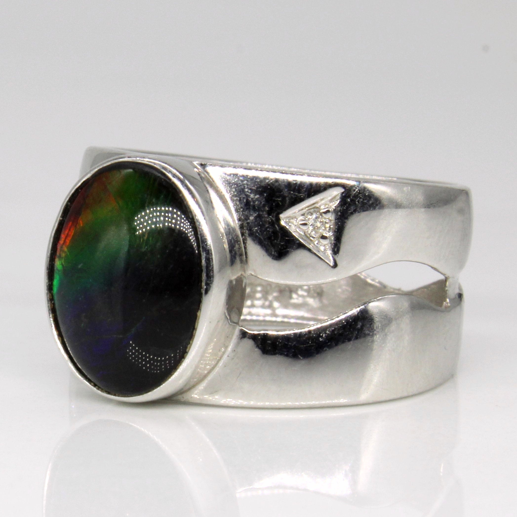 Ammolite & Diamond Cocktail Ring | 2.17ct, 0.01ctw | SZ 6.75 |