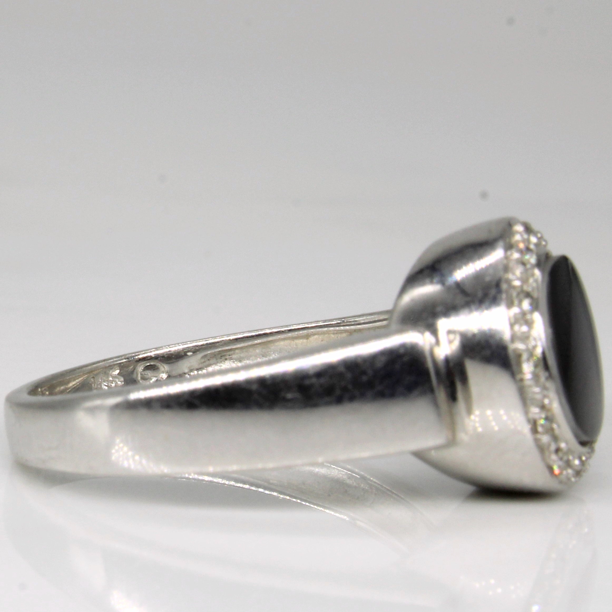 Ammolite & Diamond Ring | 0.90ct, 0.07ctw | SZ 8 |