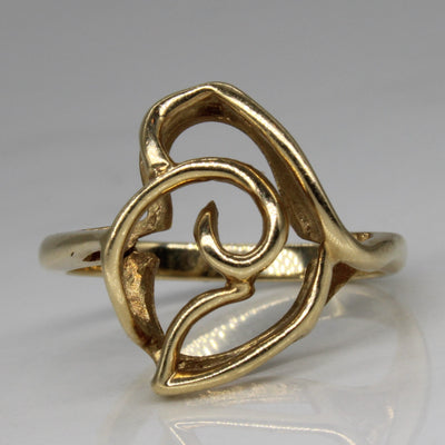 Yellow Gold Abstract Bloom Ring | SZ 5.75 |