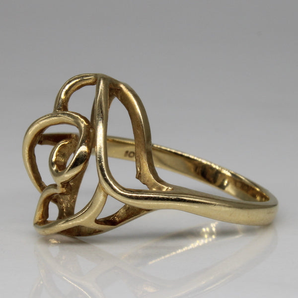 Yellow Gold Abstract Bloom Ring | SZ 5.75 |