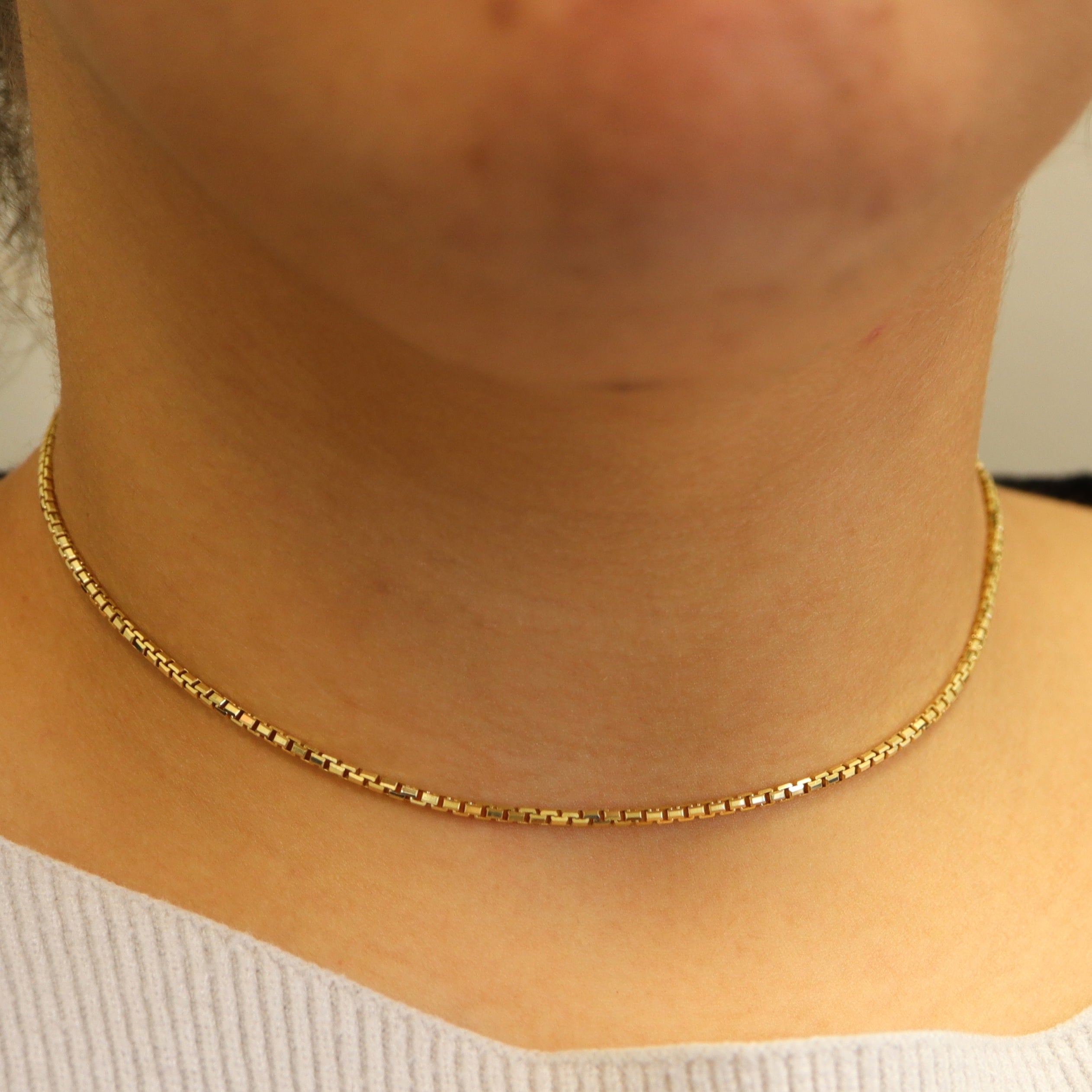 14k Yellow Gold Box Chain | 14.5" |