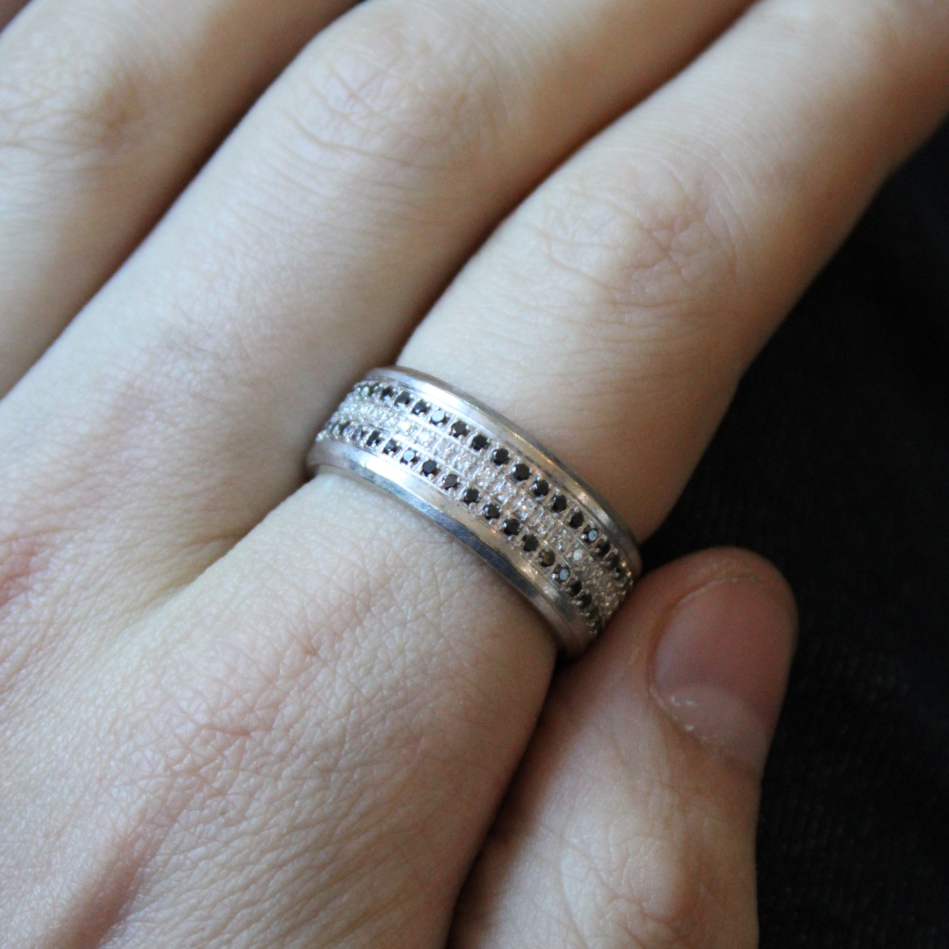 Black & White Diamond Eternity Band | 1.32ctw | SZ 10.75 |