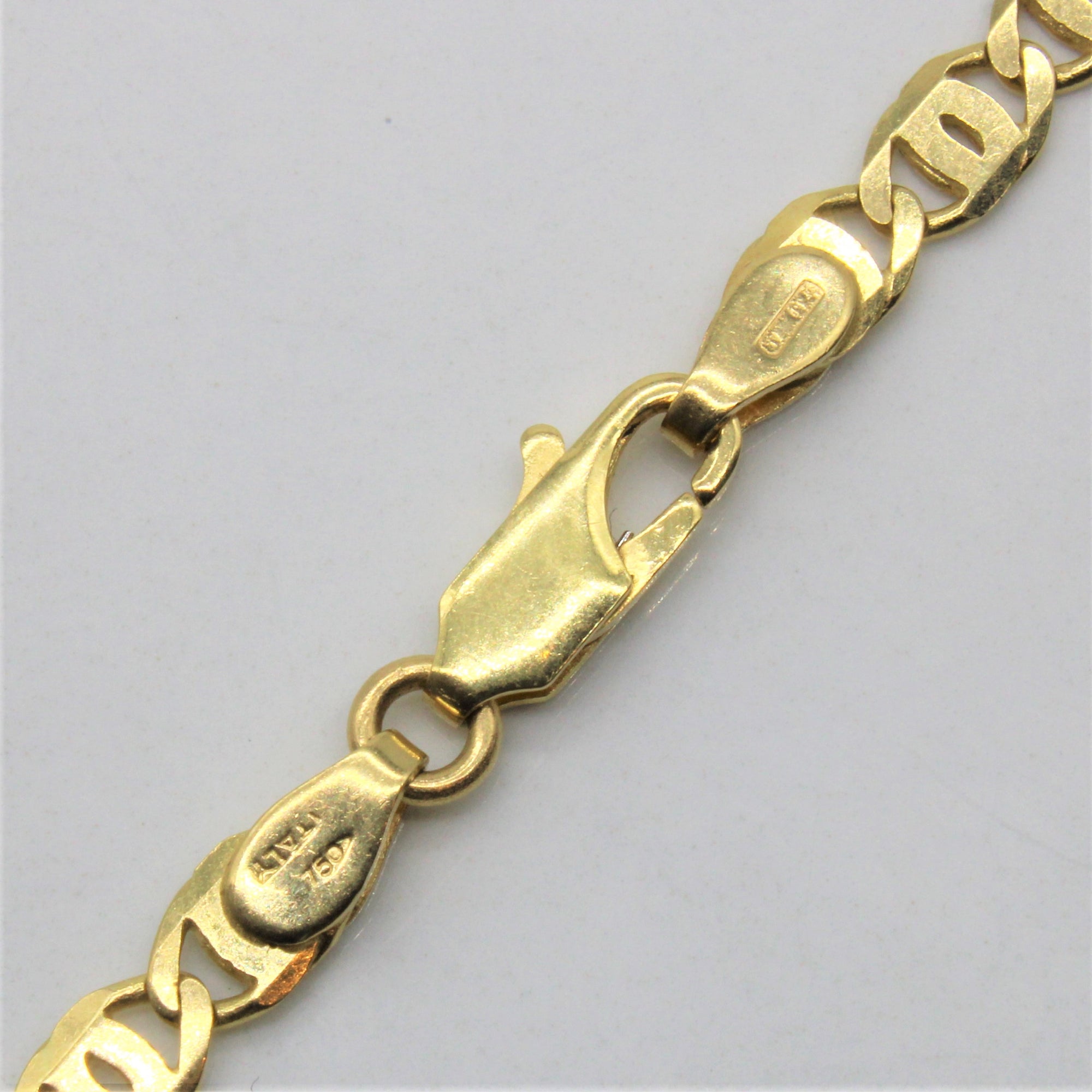 18k Yellow Gold Anchor Chain | 24