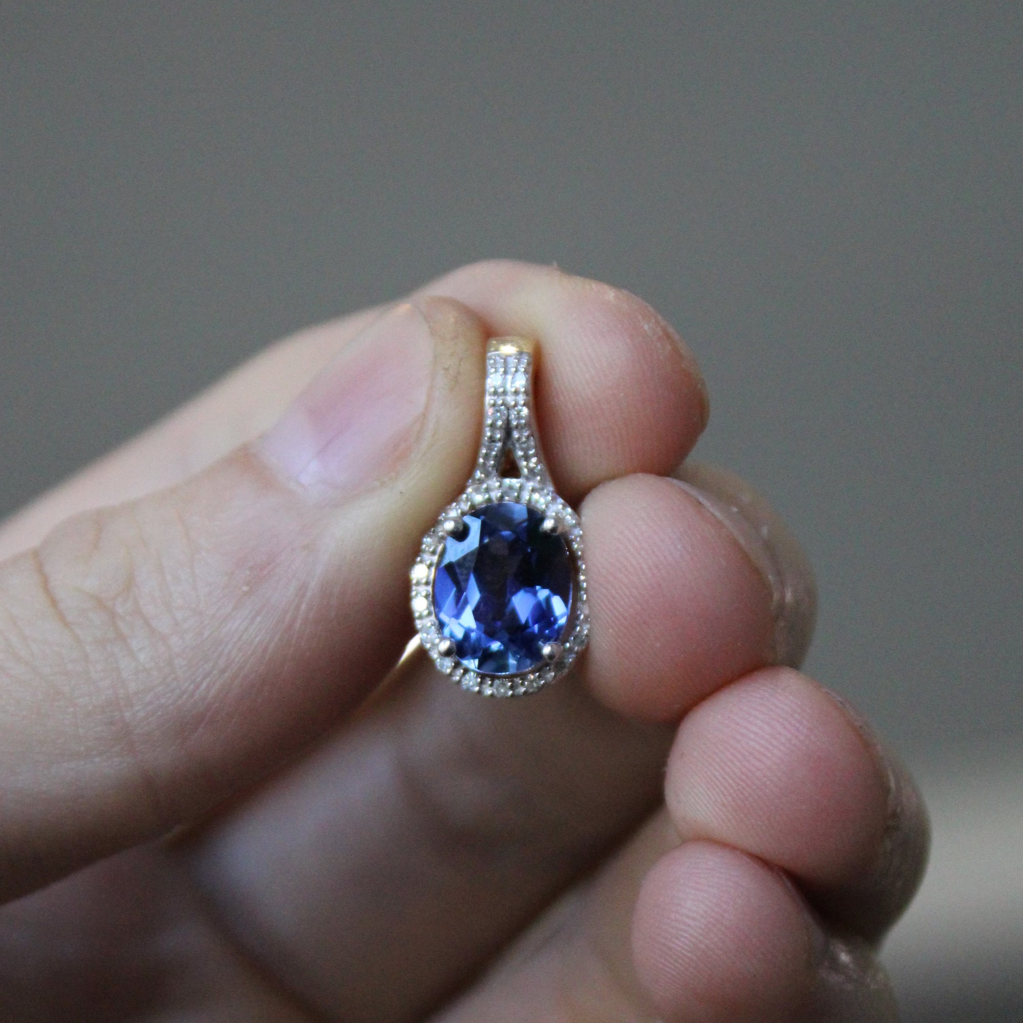Michael Hill' Synthetic Sapphire & Diamond Pendant | 2.60ct, 0.15ctw |