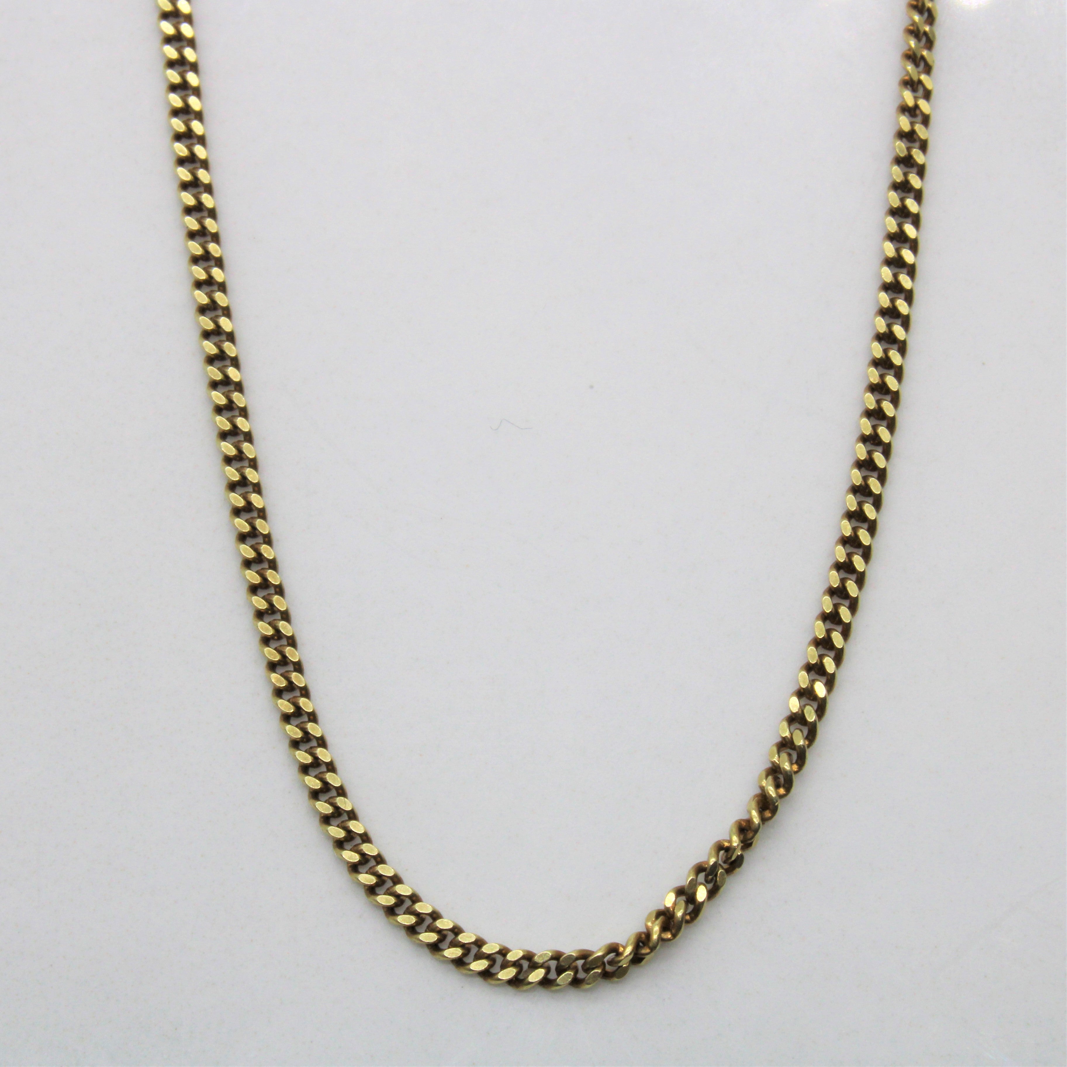 14k Yellow Gold Curb Chain | 28" |