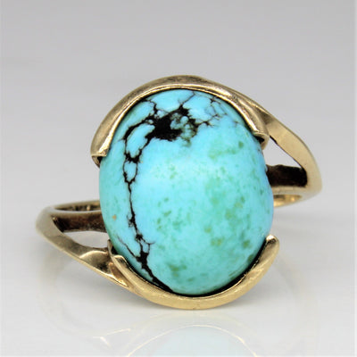 Bypass Turquoise Cocktail Ring | 5.50ct | SZ 8 |