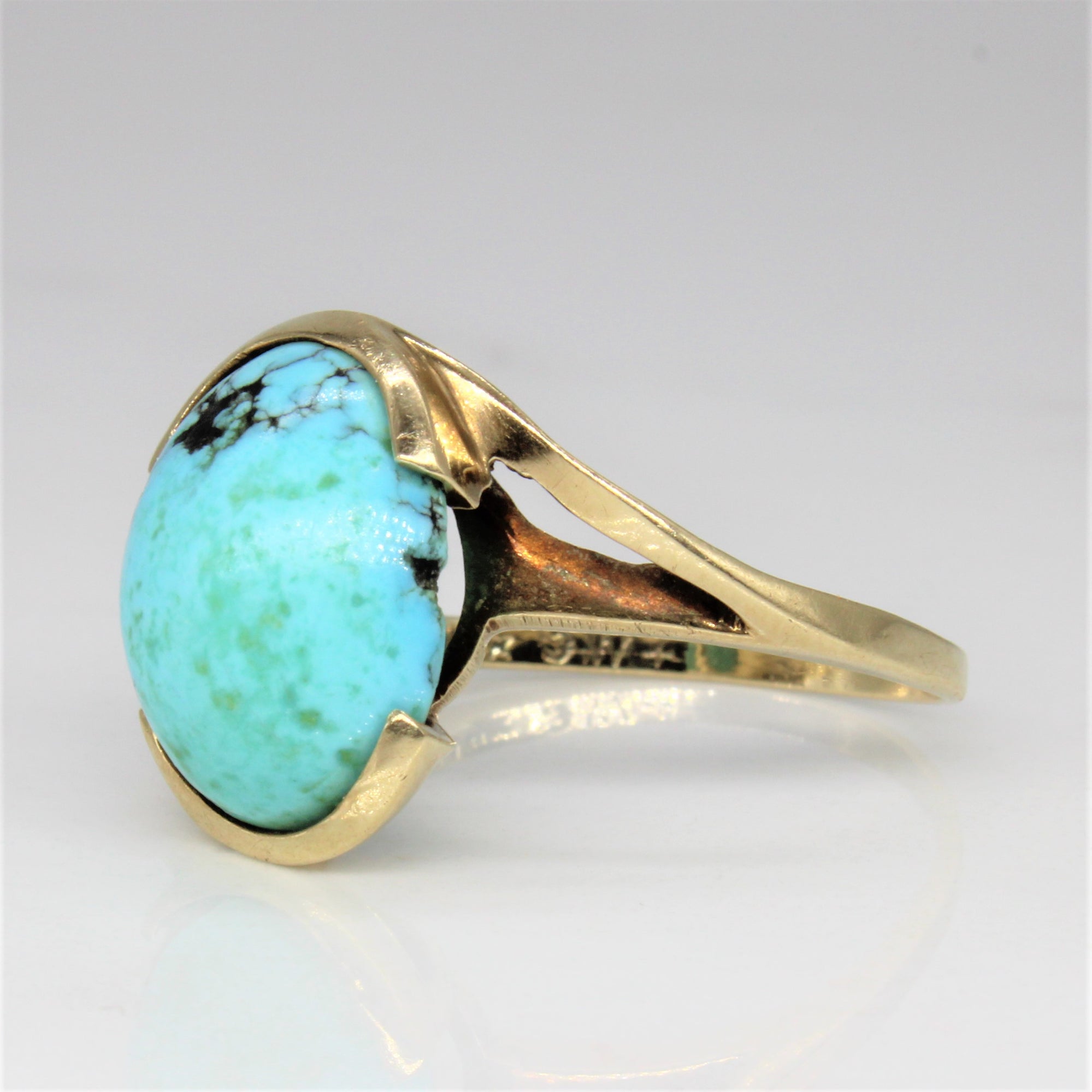 Bypass Turquoise Cocktail Ring | 5.50ct | SZ 8 |