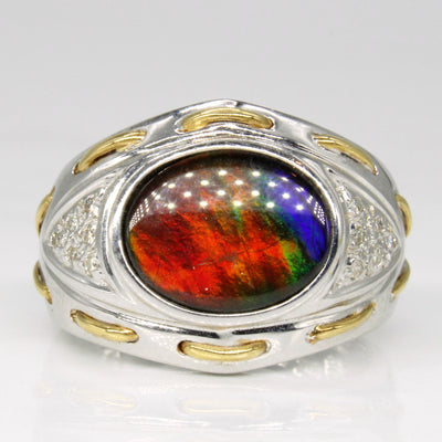 Ammolite & Diamond Cocktail Ring | 1.80ct, 0.06ctw | SZ 6.5 |