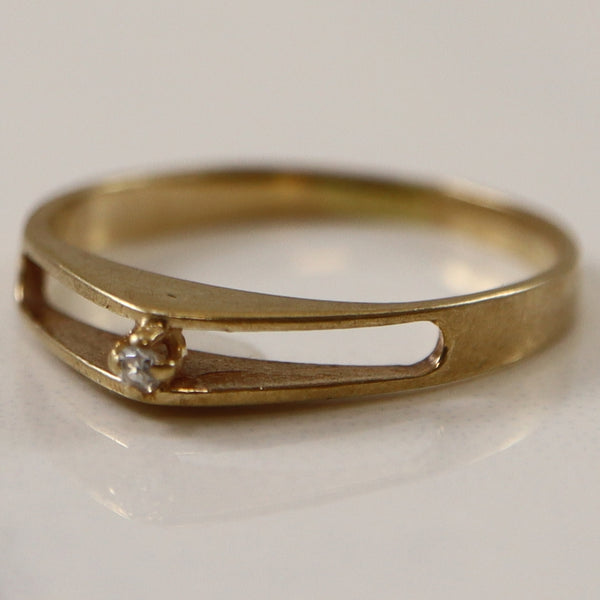 Solitaire Split Shank Diamond Ring | 0.02ct | SZ 4 |