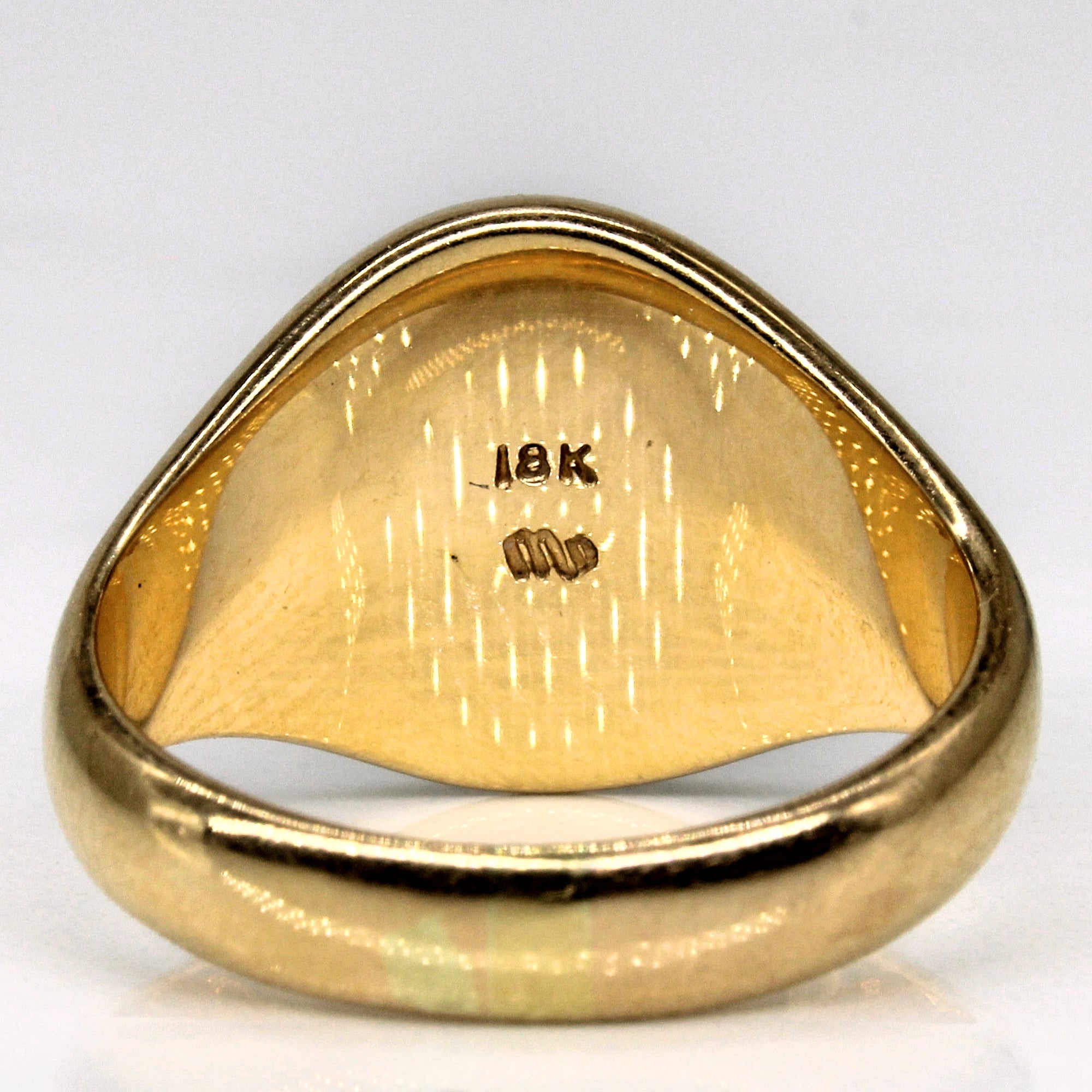Yellow Gold 'A.F.R.' Signet Ring | SZ 7.25 |