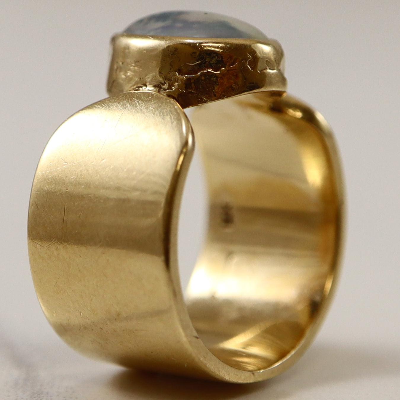 Bezel Set Opal Triplet Ring | 1.75ct | SZ 5 |