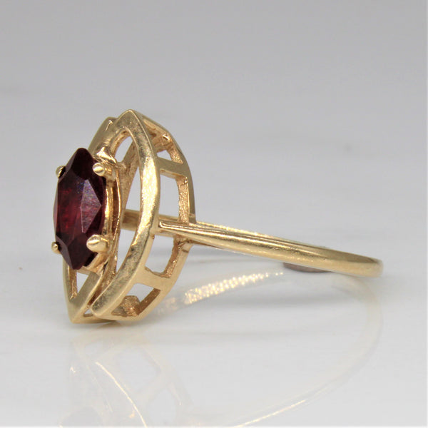 Synthetic Marquise Ruby Ring | 0.75ct | SZ 8.5 |