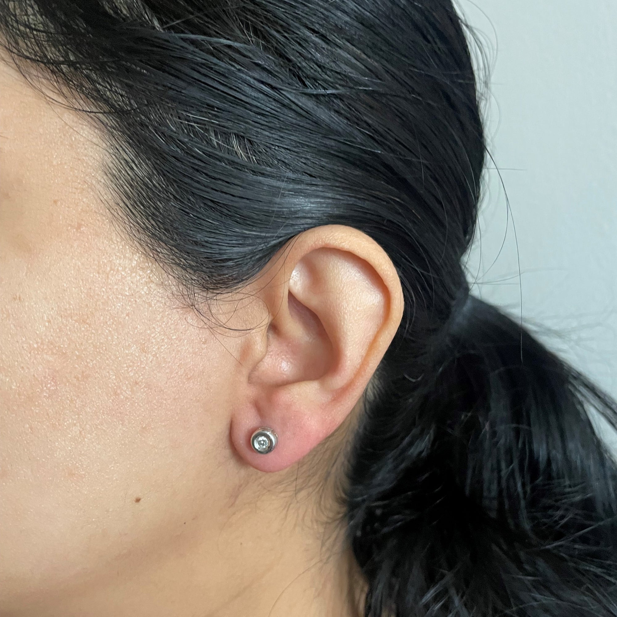 Bezel Set Diamond Stud Earrings | 0.14ctw |