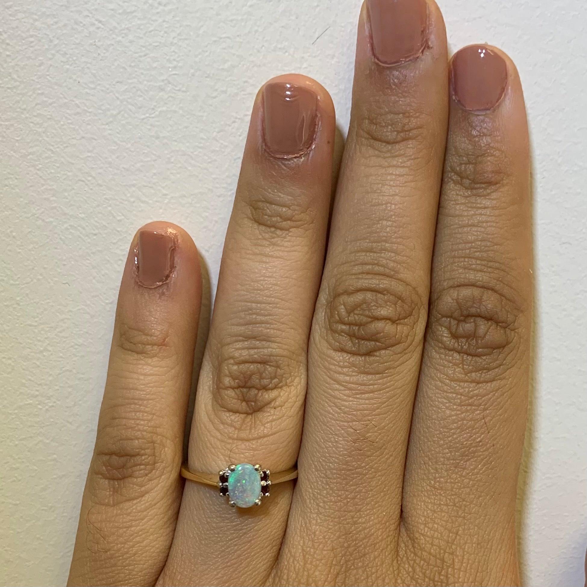 Garnet & Opal Ring | 0.30ct, 0.10ctw | SZ 7 |