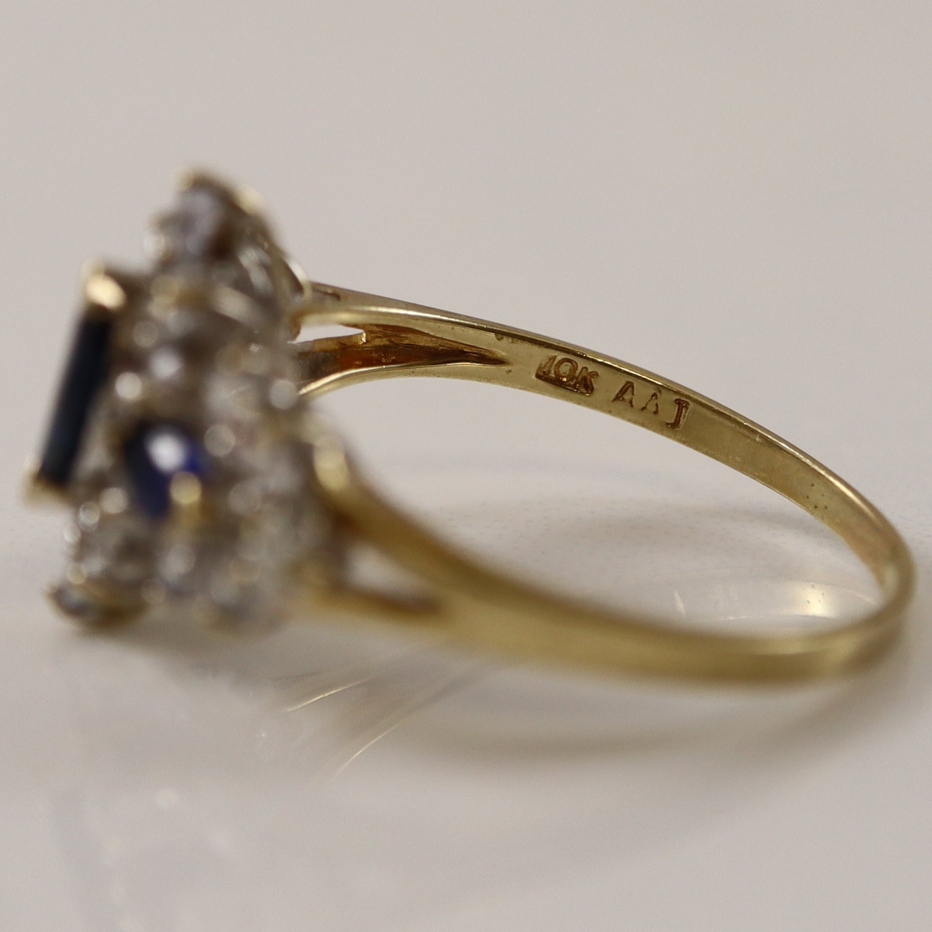 Marquise Sapphire Three Stone Engagement Ring | 1.20ctw | SZ 7.5 |
