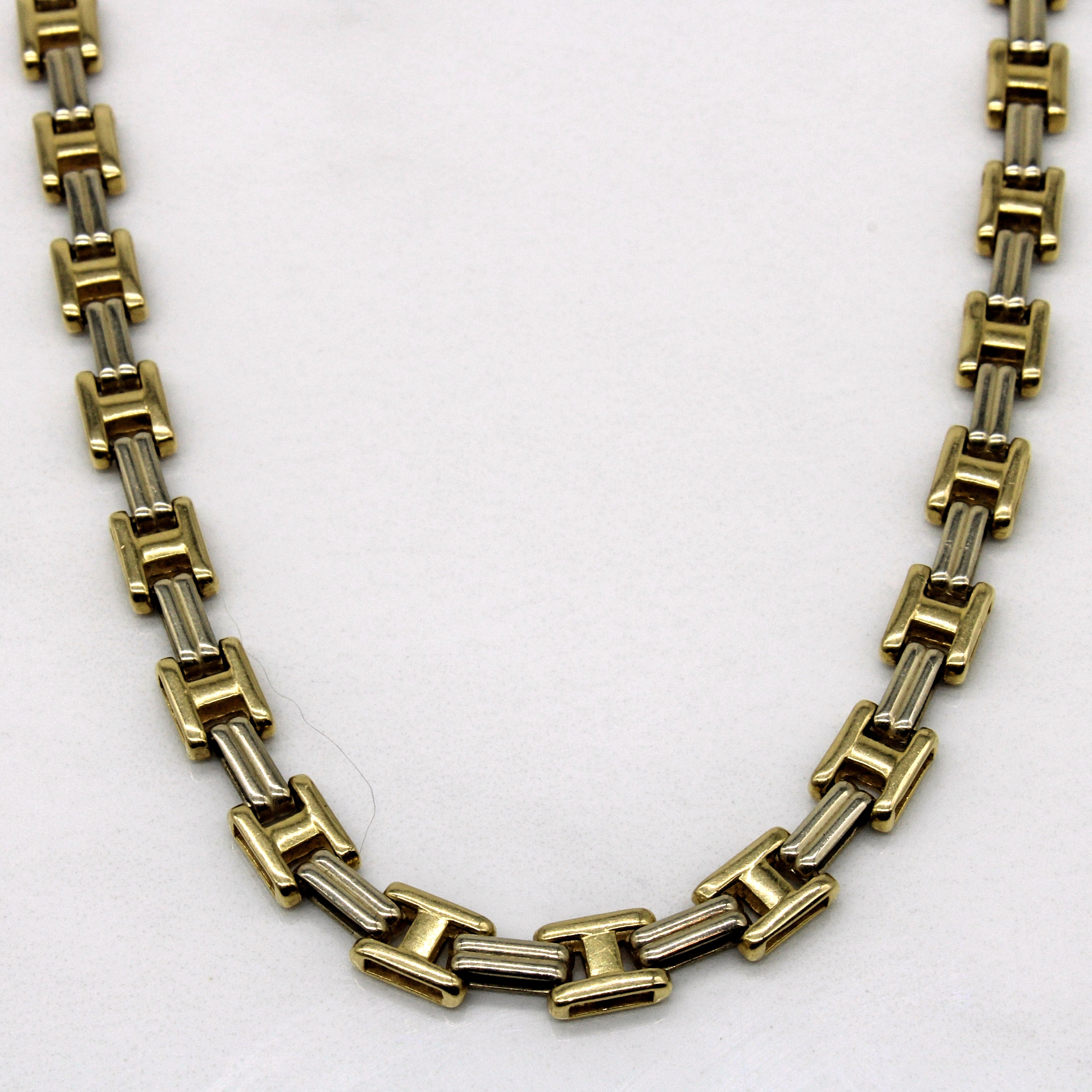 18k Two Tone Gold Necklace | 21" |