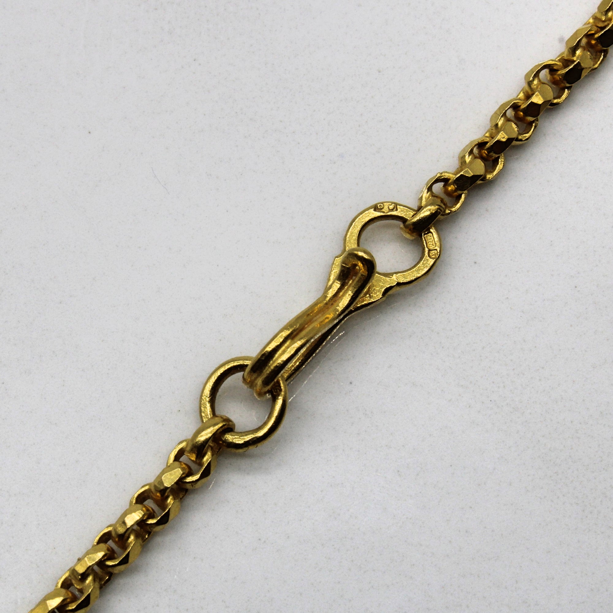 22k Yellow Gold Faceted Box Chain | 22