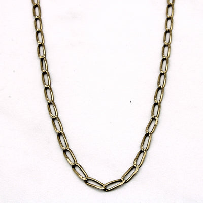 14k Yellow Gold Elongated Oval Link Chain | 24